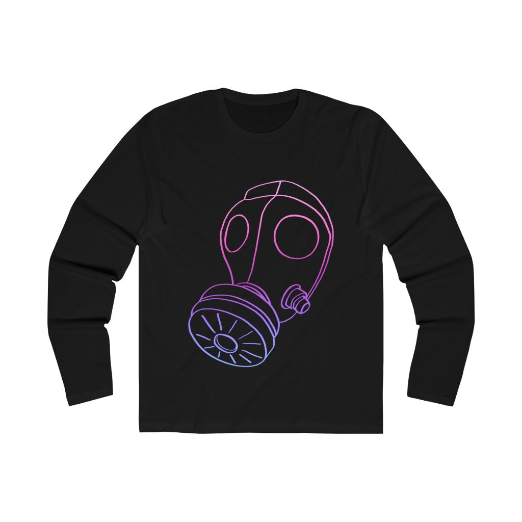 Neon Gas Mask Men's Long Sleeve Crew Tee