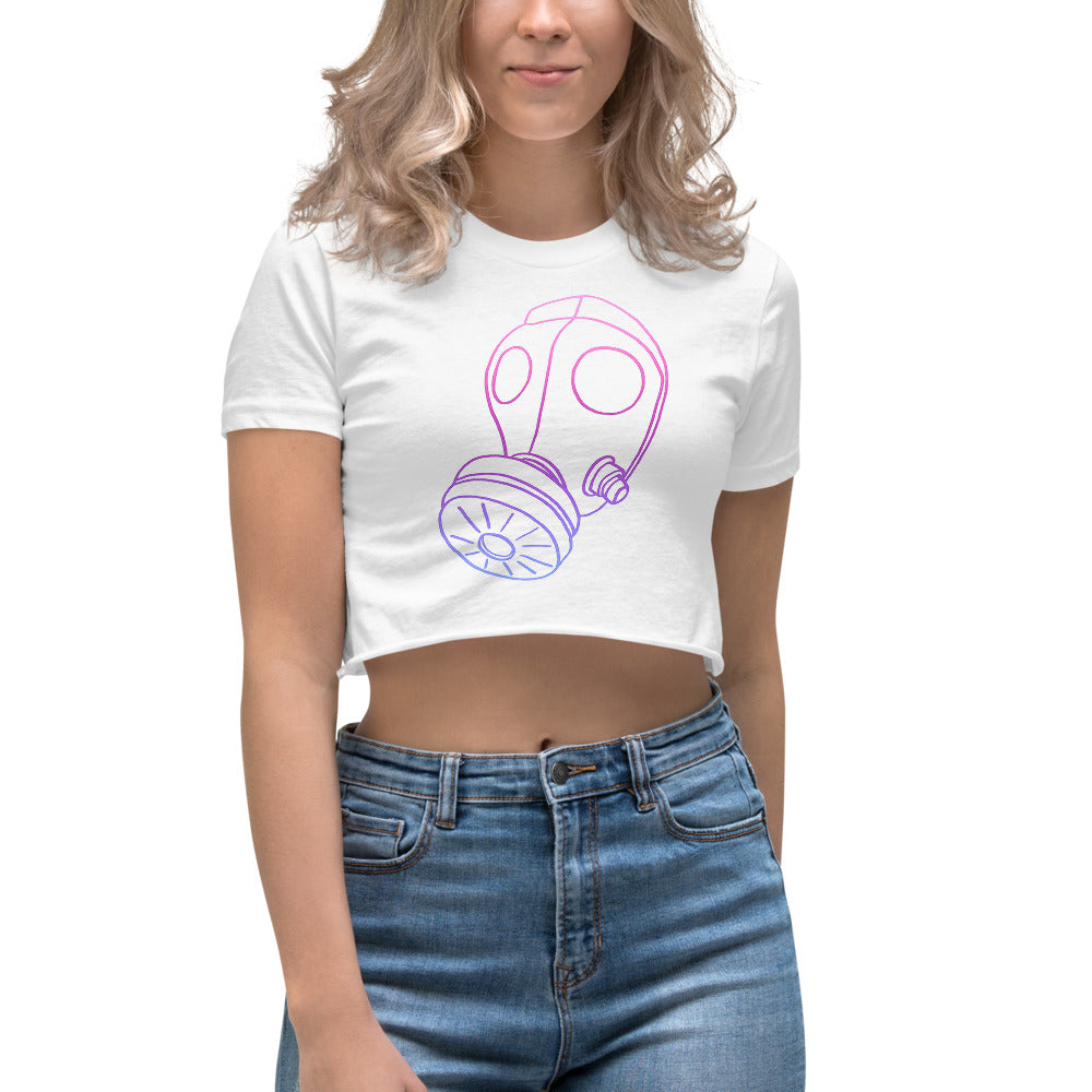 Neon Gas Mask Women's Crop Top